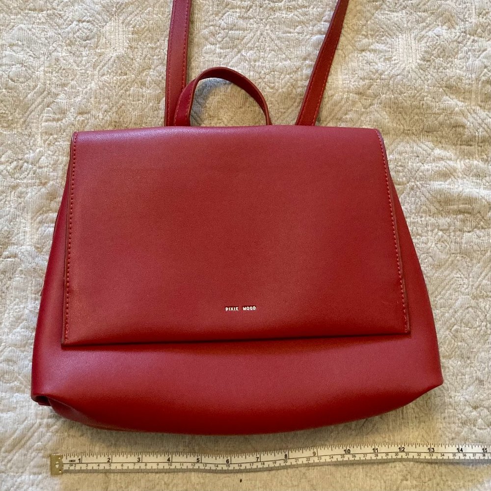 Pixie Mood Red Convertible Purse Backpack - image 5